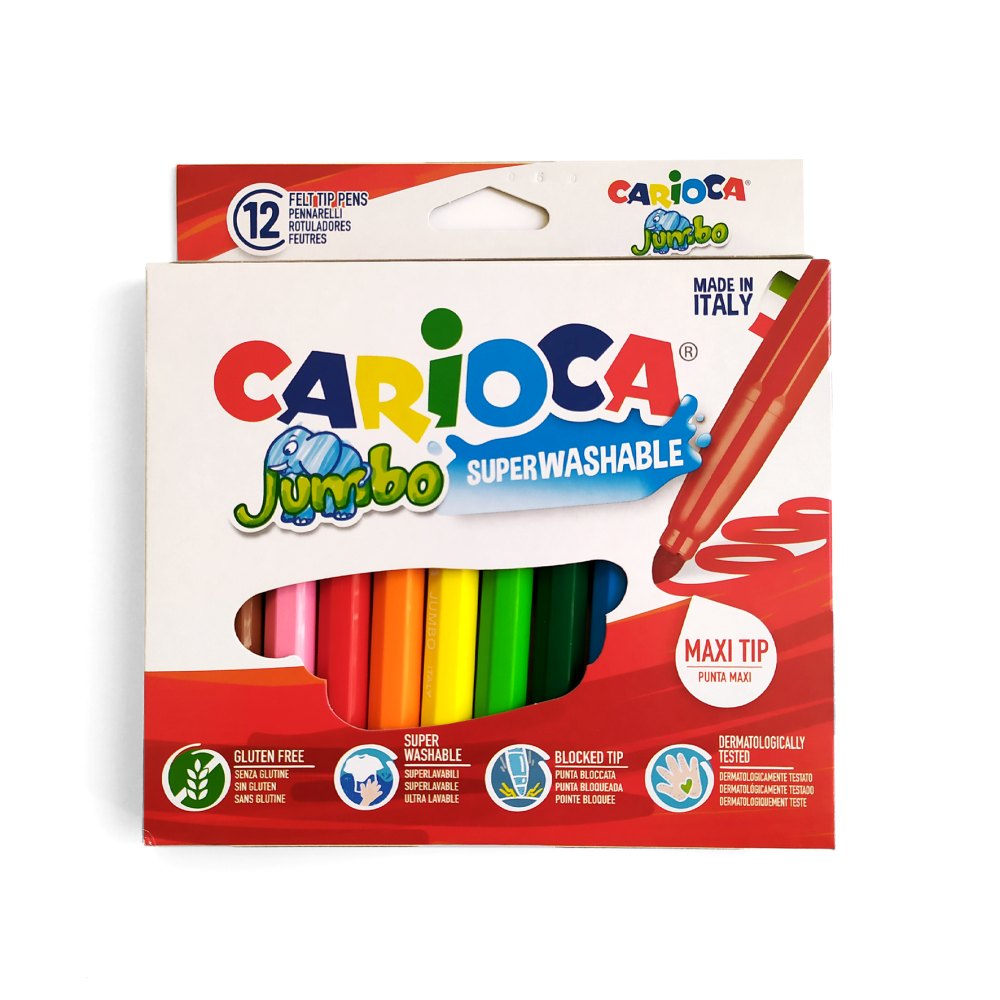 CARIOCA Μαρκαδόροι Jumbo 12 τμχ