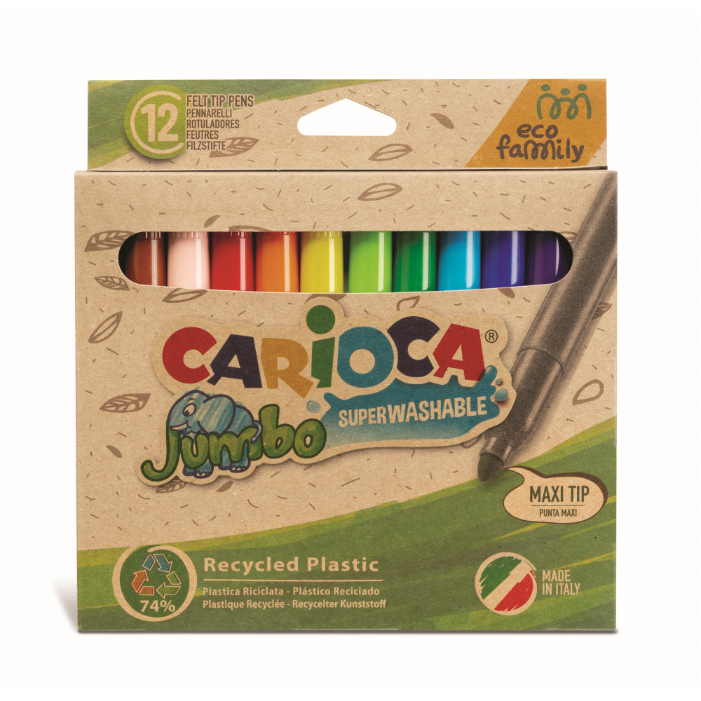 CARIOCA EcoFamily JUMBO Μαρκαδόροι 12τμχ