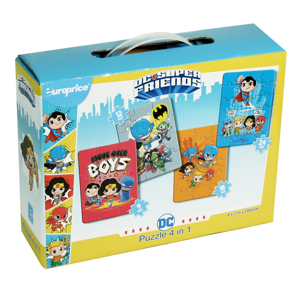 EUROPRICE PUZZLES DC SUPER HEROES 4 ΣΕ 1 DC3241