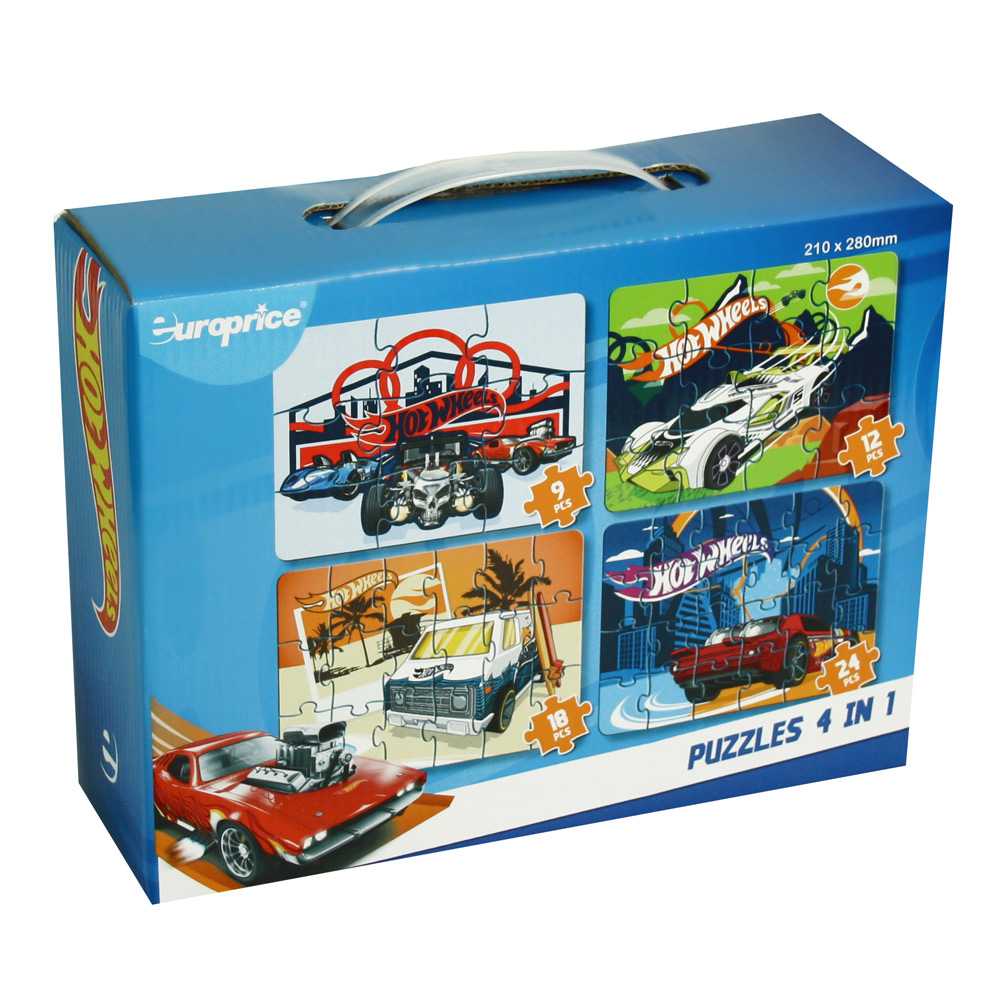 EUROPRICE PUZZLES HOT WHEELS 4 ΣΕ 1 HW8353