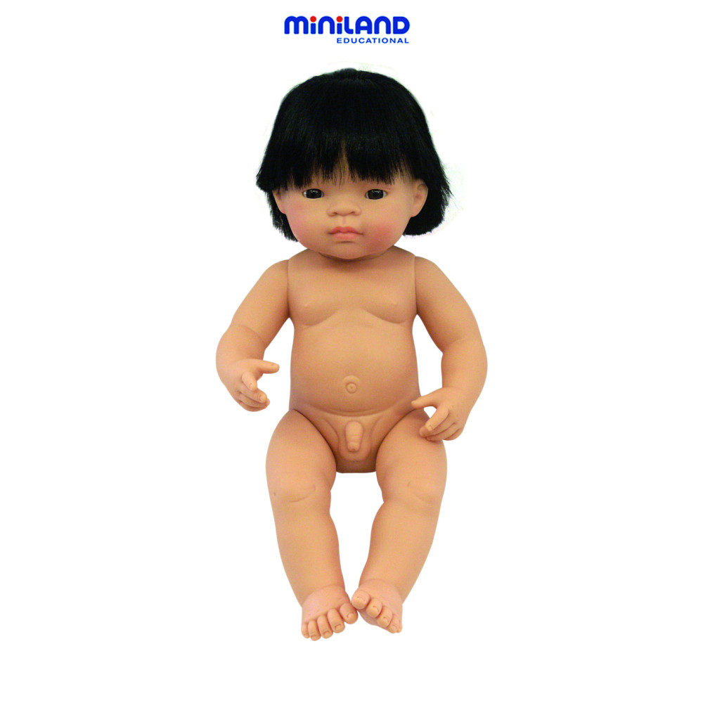 Κούκλα αγοράκι Ασιάτης με μαλλιά 38 εκ.